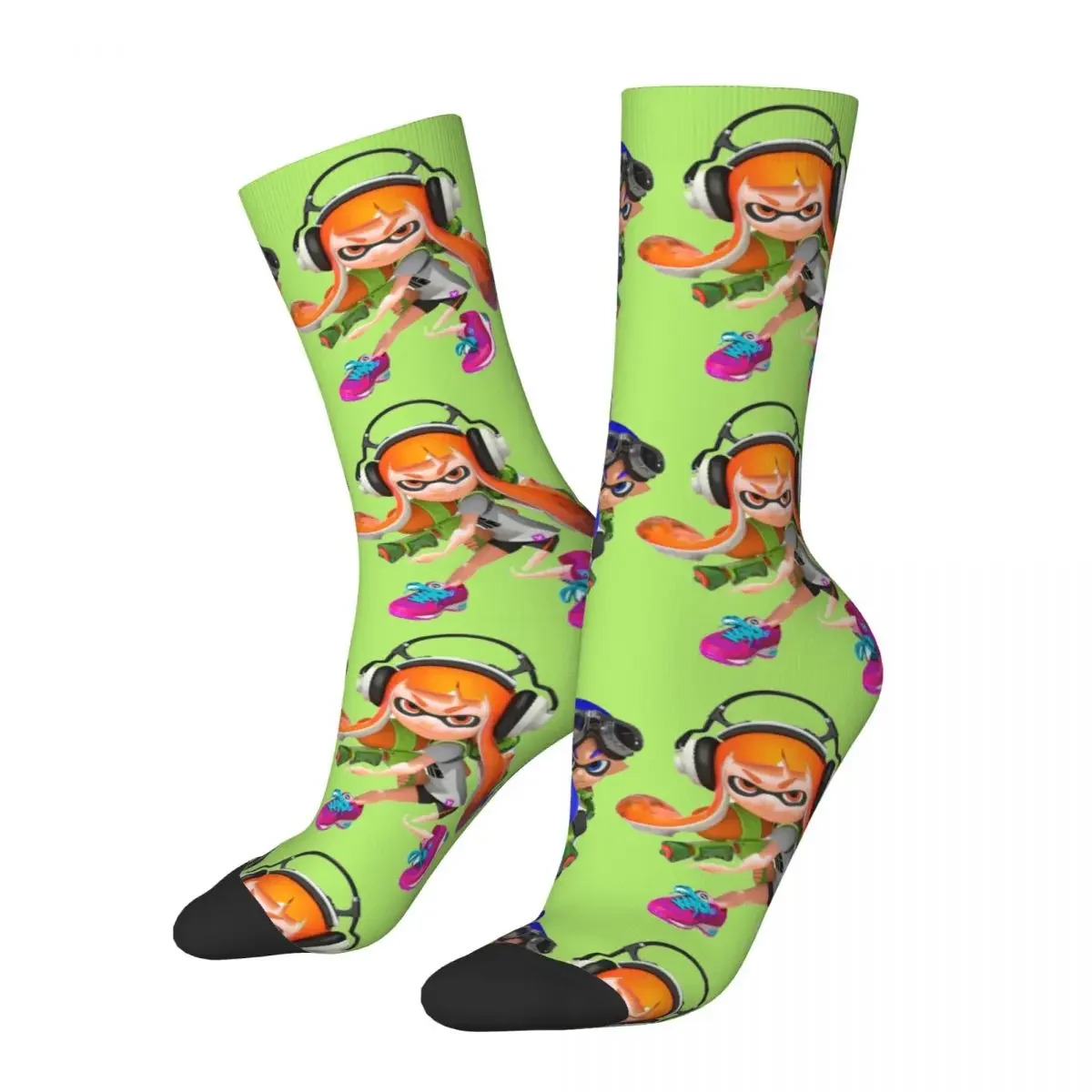 Hip Hop Vintage Friends Crazy Men's Compression Socks Unisex Splatoon Harajuku Pattern Printed Funny Novelty Happy Crew Sock