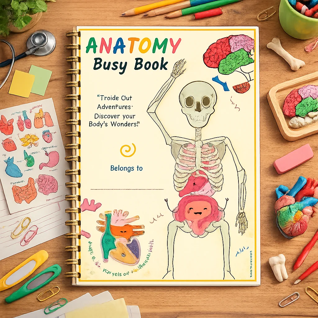 Kids Human Anatomy Busy Book Educational Activity Explore Body Medical Science Learning Toy for Children
