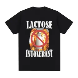 Funny Lactose Intolerant Graphic T-shirt Men's Clothing Fashion Hip Hop Vintage Short Sleeve T-shirts Cotton Tee Shirt Oversized