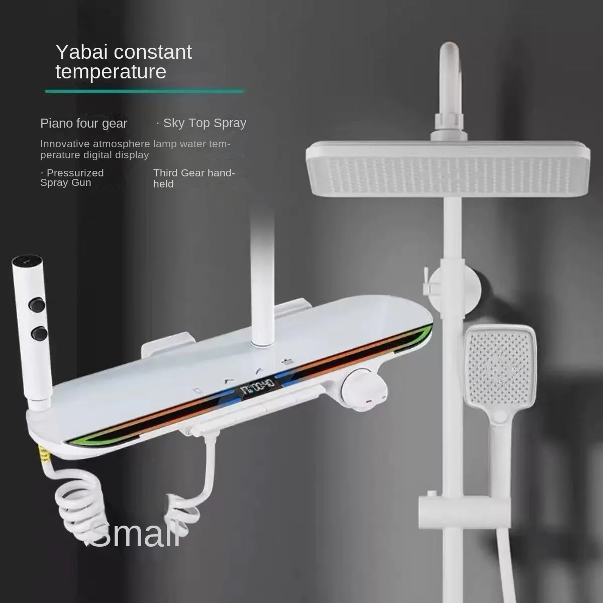 

Ultimate Atmosphere Light Intelligent Digital Shower Head Set 59A Copper Body Hydroelectric Power Storage Platform