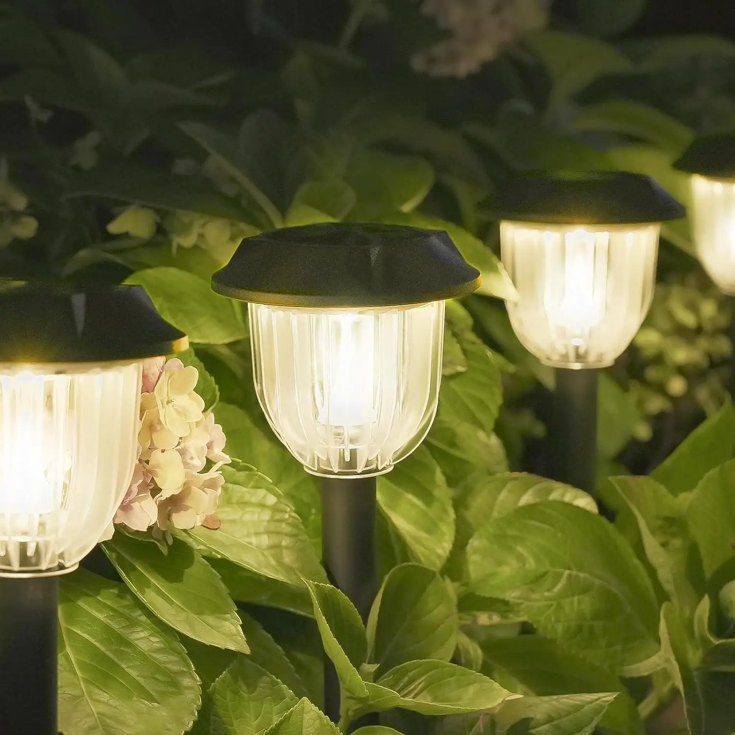 

10 Pack Solar Pathway Lights Outdoor IP65 Waterproof LED Garden Landscape Lighting Warm White