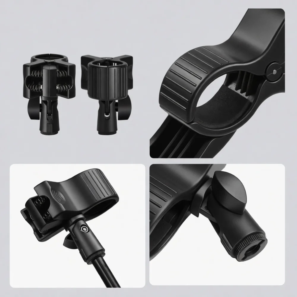 Microphone Stand Desk Mount Adjustable Holder For Broadcasting Recording Live Streaming Podcast Office Meeting Mic Clip