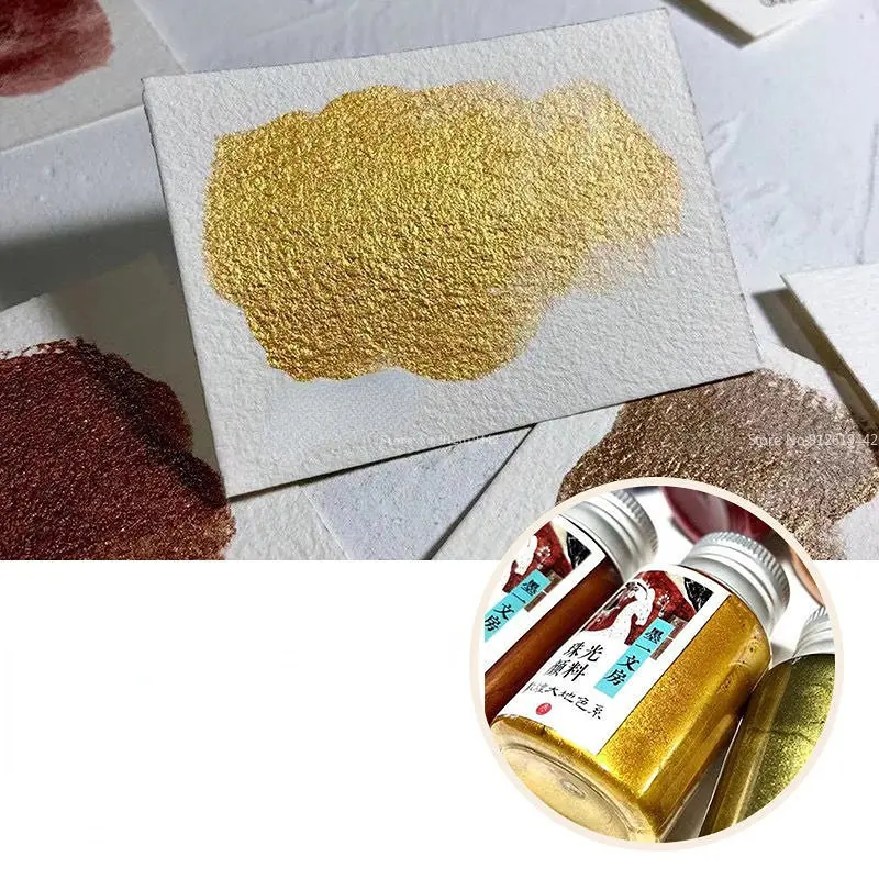 Traditional Chinese Painting Gold and Silver Powder Solid Packaging Paint DIY Nail Drops Glue Painting Wrapped Flower Card