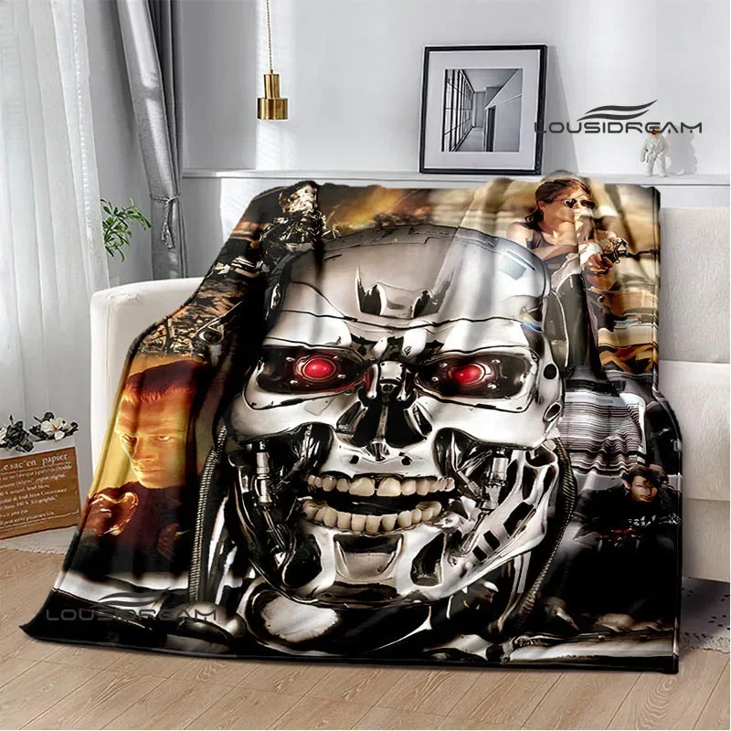 Schwarzenegger Terminator print blankets Children's warm blanket soft and comfortable blanket home travel blankets birthday gift