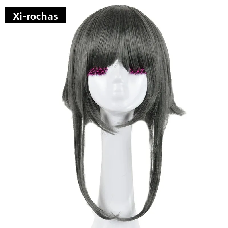 グレーロング耐熱合成コスプレウィッグ女性用-3042-xirocks-ボーカロイドアニメ羅天一スタイルピンアップヘア