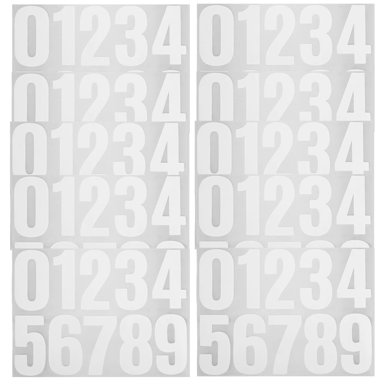 

10 Sheets 4 Inch Waterproof Mailbox Numbers Stickers Adhesive Car Labels DIY Trash Bin Address Signs House Decals