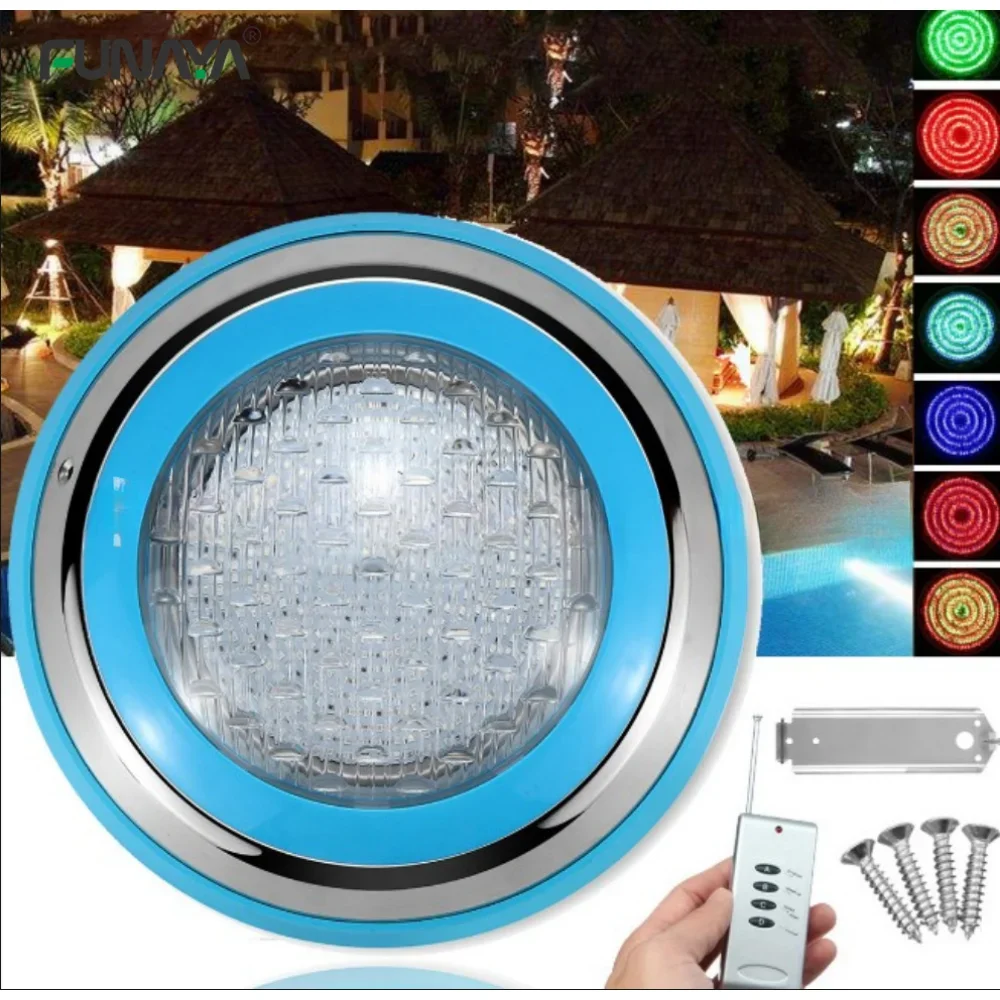 Led Zwembadlamp Ac 12V Roestvrij Staal Waterdicht 15W 25W 35W 45W Warm/Koud Licht Onderwater Afstandsbediening Rgb Lampen