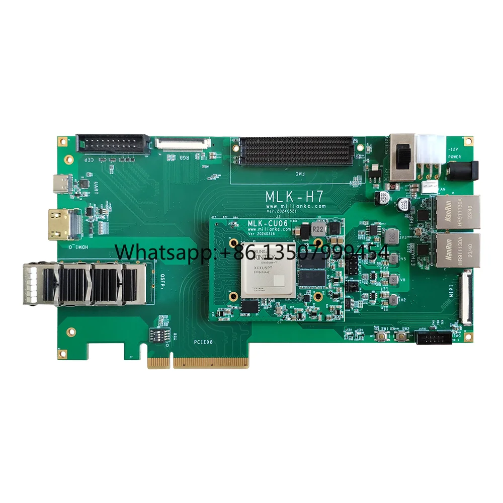 

Kintex UltraScale+ Series MLK-H7-CU06-KU5P Development Board XCKU5P-2FFVB676I FPGA DDR4 2400Mbps High-Speed Communication
