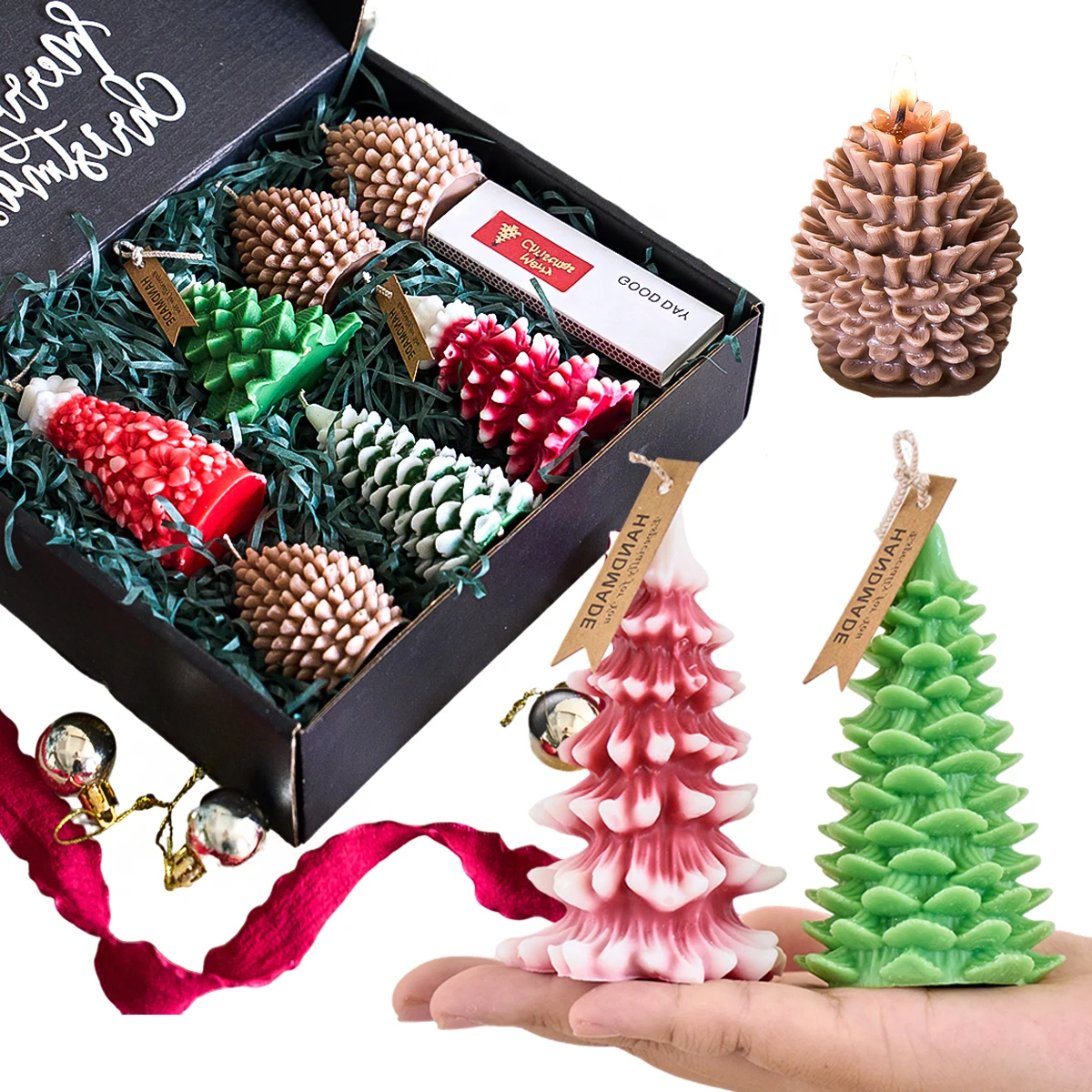 DIY Weihnachtsbaum Silikon Kerze Form handgemachte Aroma Kerze Gips Harz Form Weihnachten Kerze machen liefert Weihnachtsgeschenke