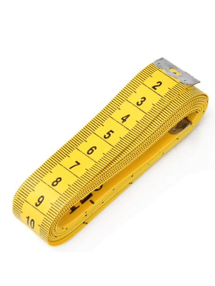 1PCS Yellow Measuring Tape for Body,Double Scale Fabric Craft Tape Measure Sewing Tailor Cloth Flexible Ruler for Weight Loss