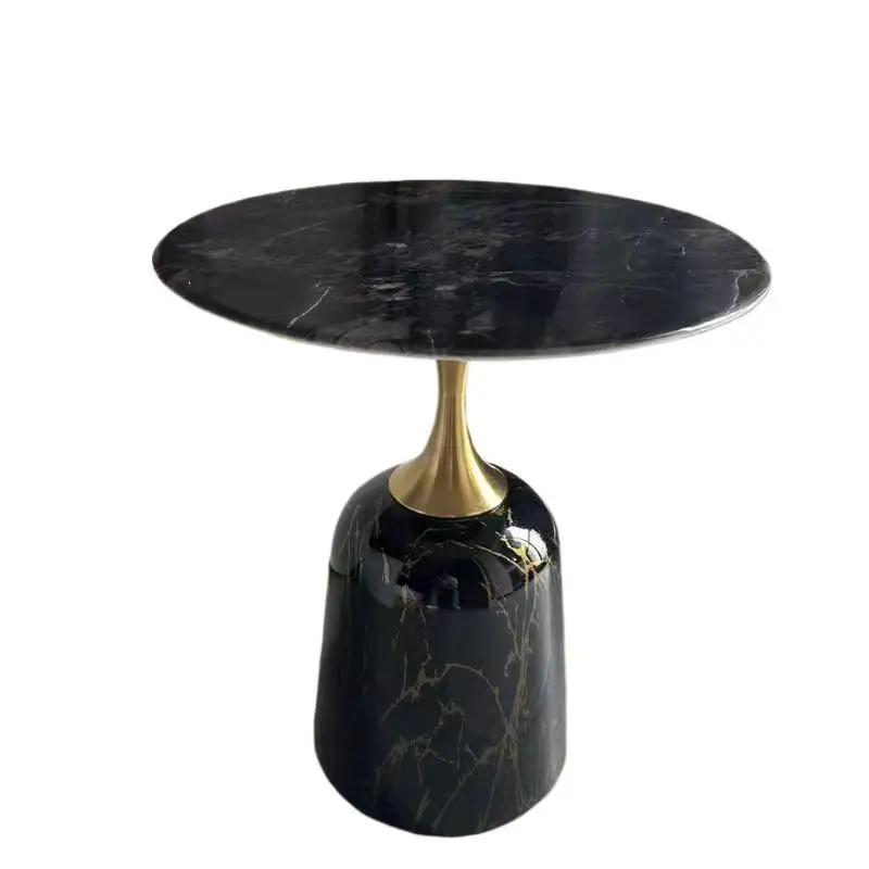 Mesa de centro pequeña de mármol auténtico para el hogar, comercio, dormitorio, sala de estar, oficina, club, hotel, alojamiento de alta gama
