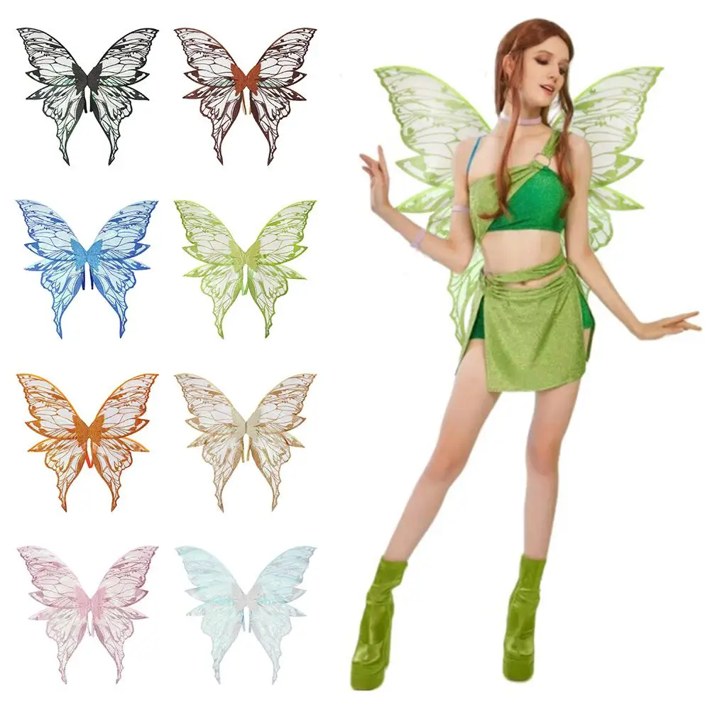 Schmetterlingskostüm Flügel für Erwachsene Feenflügel Mädchen Funkelnde Engelsflügel für Halloween-Kostüm Verkleidungsparty Weihnachtsgeschenk