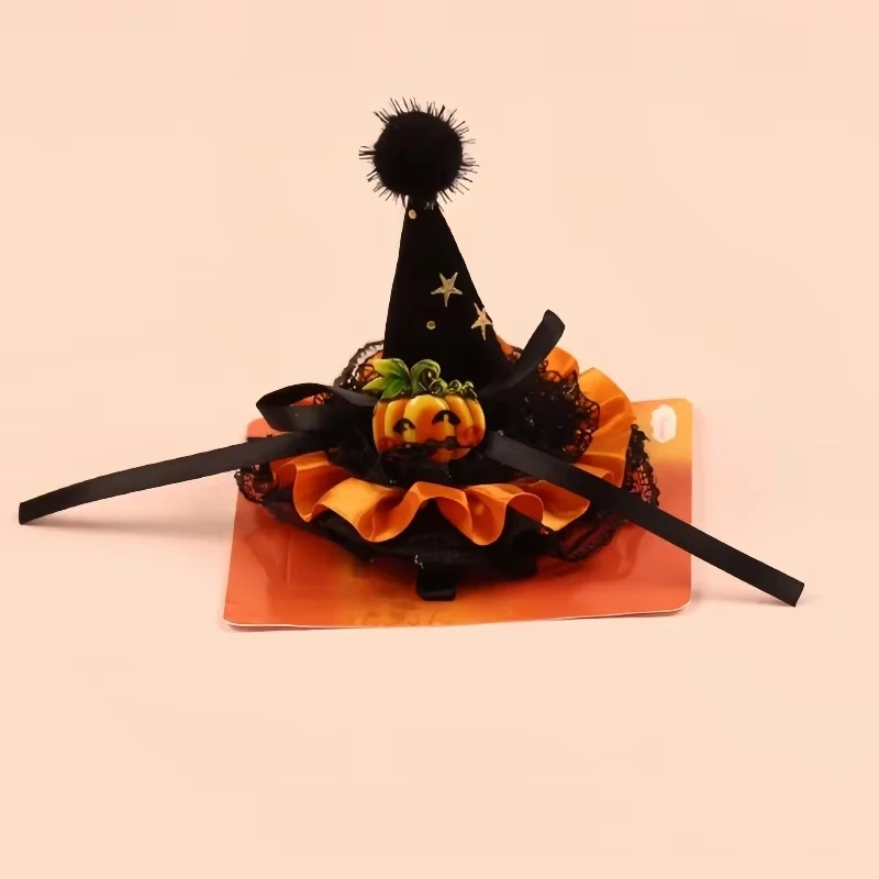 

In Stock Ladies' Hair Clips Funny Devil Pumpkin Bat Skeleton Mesh Hat Hair Pins High-Quality Hair Accessories Halloween Gifts
