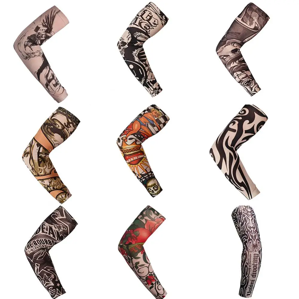 1Pc Outdoor Anti-sunlight Sport Tattoo Arm Sleeves Cycling Hiking Protect Cover