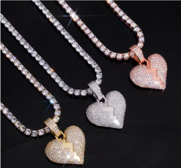 

Кулон-подвеска в форме сердца в стиле хип-хоп, бренд LYEE CYEE, серебро S925 из Мозамбика, летний модный аксессуар.