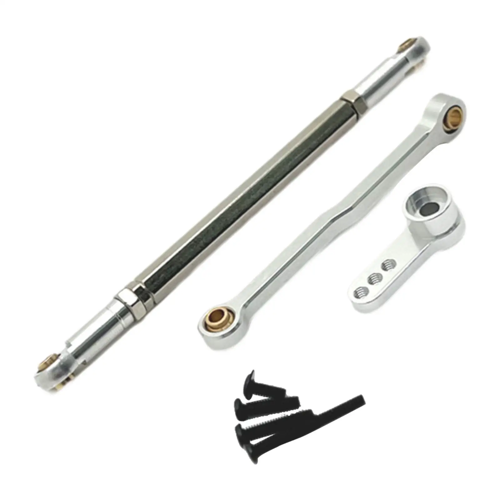 Servo Link Rod Metal Steering Rod High Strength Upgrade Part RC Car Push Rods Linkage Rod End for 1:12 99S MN78 Trucks DIY