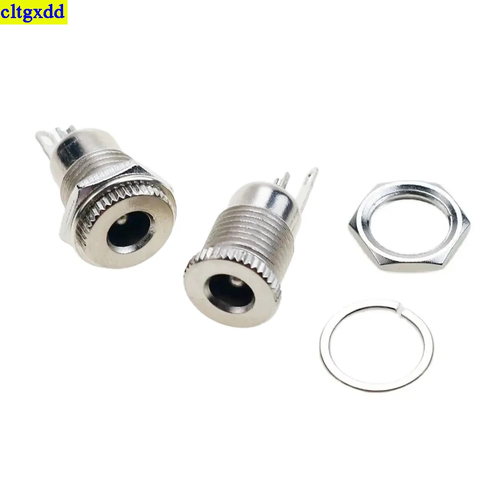 cltgxdd 5piece/LOT 5.5X2.1mm/5.5X2.5mm DC power socket motherboard installation connector metal hole 5.5 * 2.1mm 5.5 * 2.5mm