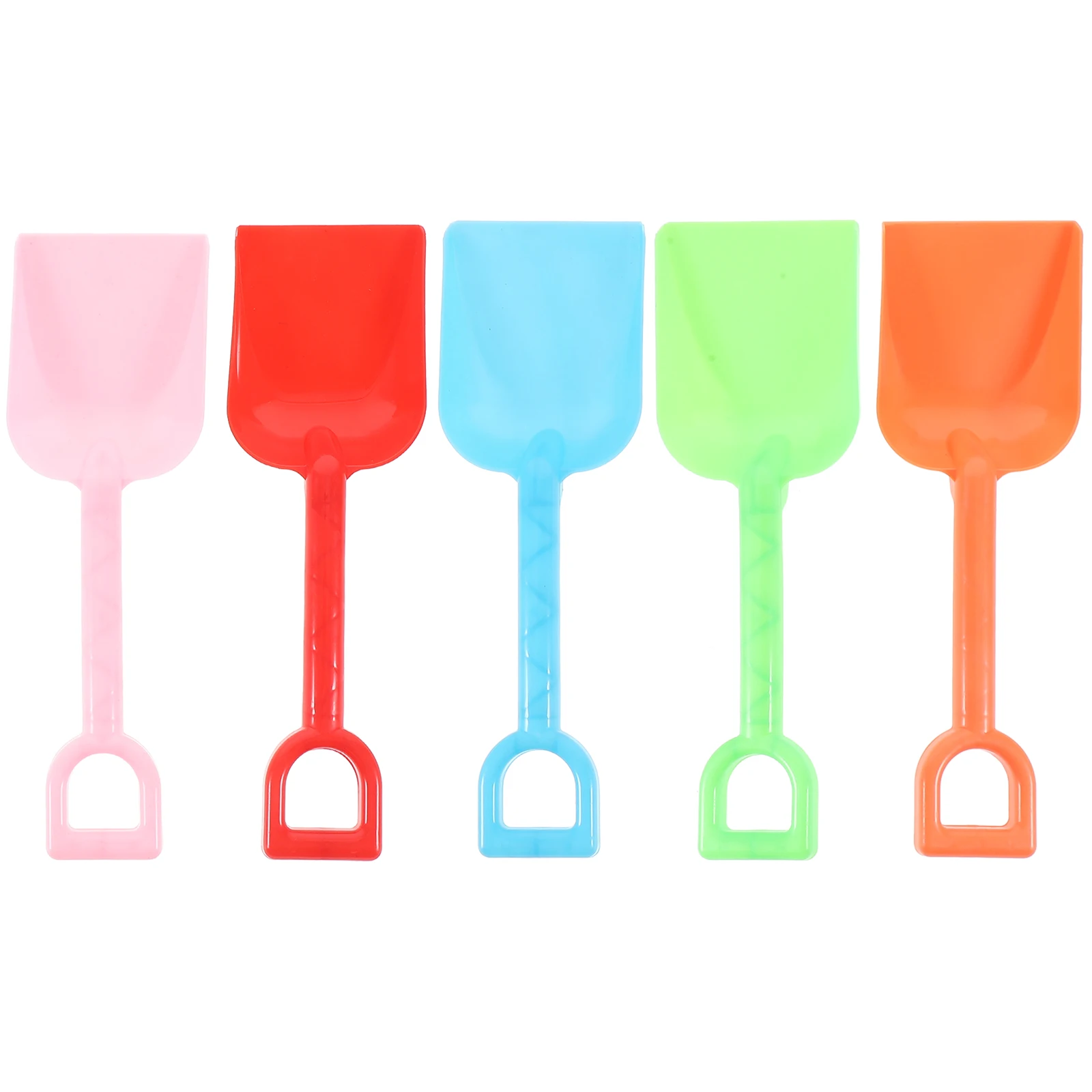 5Pcs Sand Beach Toys Kids Plastic Digging Set Spade Sandbox Scoop Outdoor Summer Play Dig Bucket Snow Shovels Toys(Random Color)