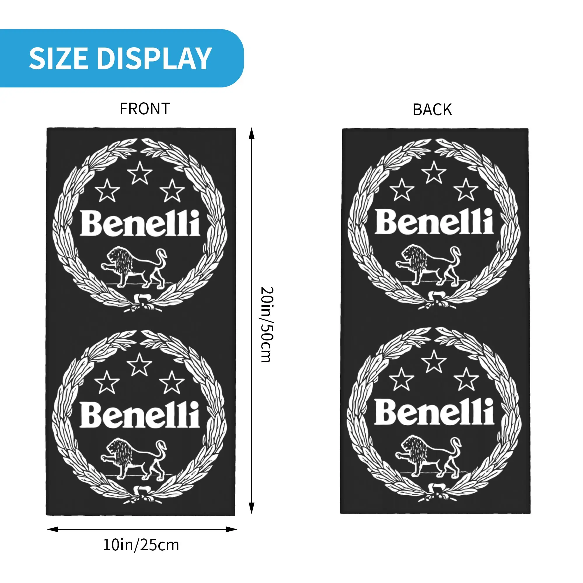 Custom B-Benellis Motorcycles Italy Bandana Neck Gaiter Windproof Face Scarf Cover Women Men Vintage  Headband Tube Balaclava