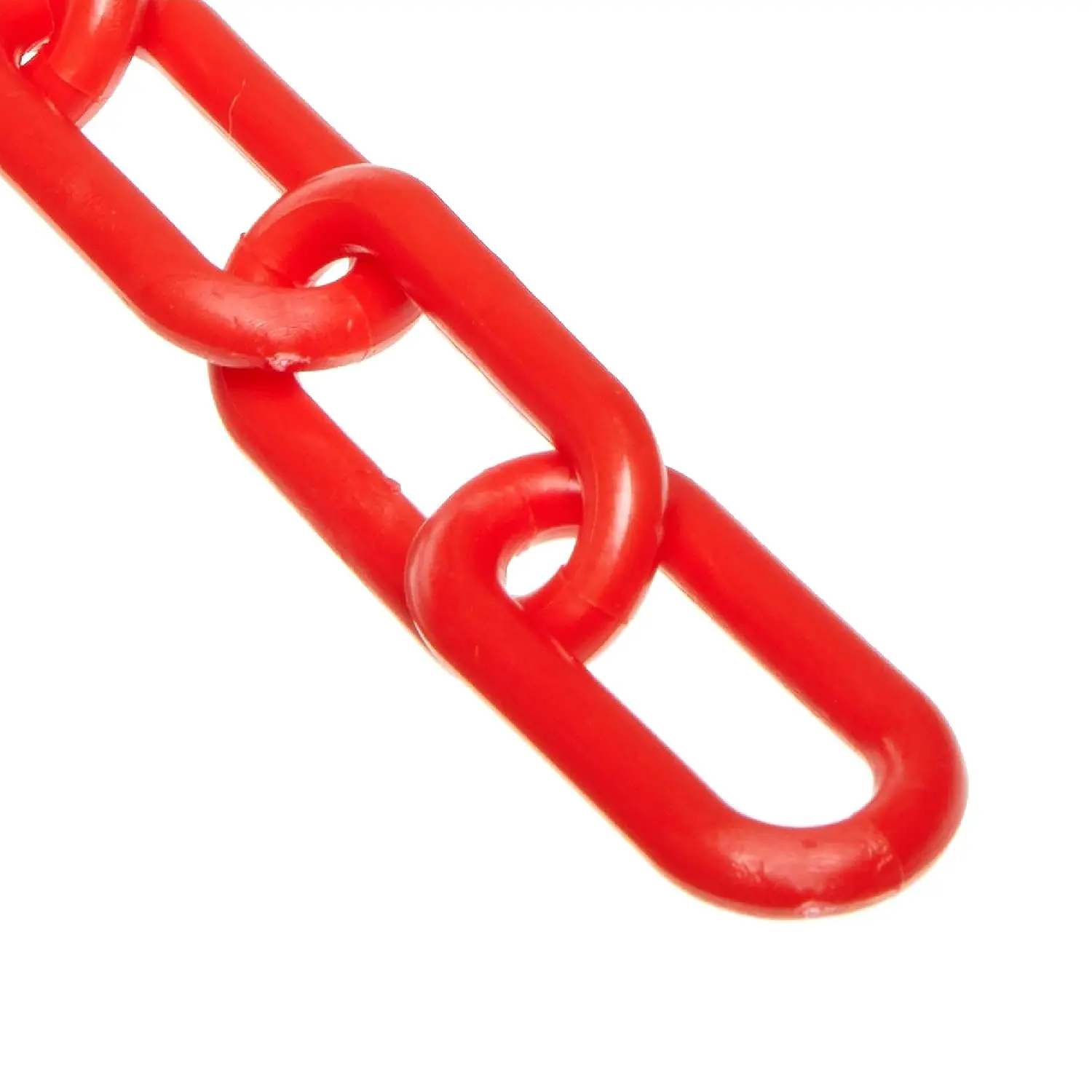 Plastic Barrier Chain – Red, 2-Inch Link Diameter, 100-Foot Length – Lightweight, Durable, UV-Resistant HDPE – Visual