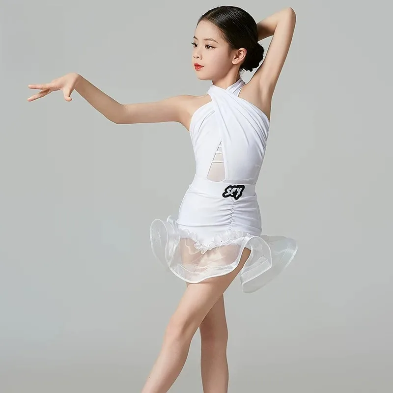 Professional Latin Dance Dress Summer New Training Outfit Competition Performance Premium Stage Costume Trendy Cha Cha Dancewear view 5