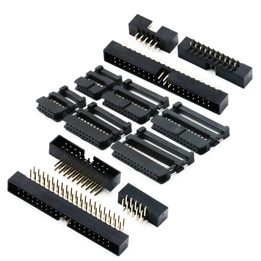 2.0MM Pitch 6 Position 8 10 14 16 18 20 24 26 30 34 40 Pin Female IDC Socket IDC Connector Ribbon Cable DC3 Header Male Socket