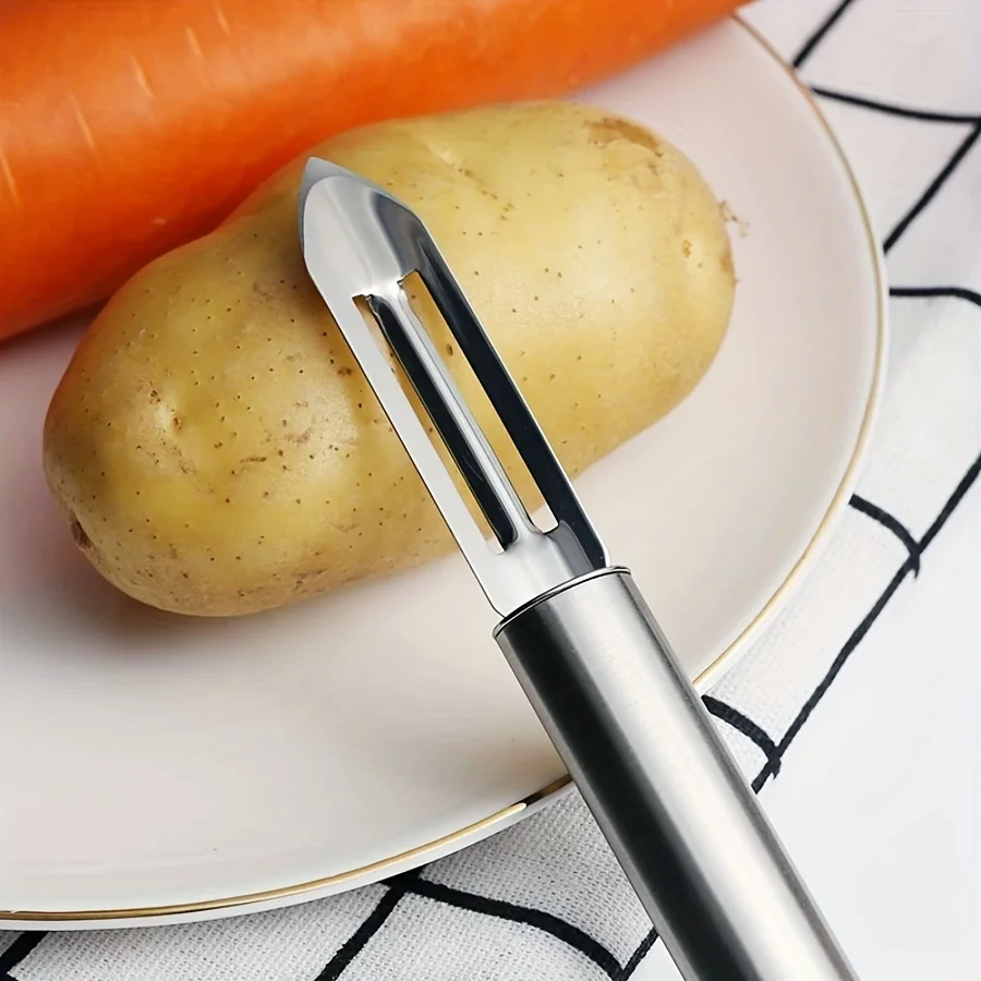 

[Sharp fruit planer knife] 1 stainless steel paring knife scraper artifact, fruit and potato paring knife, kitchen multi-functional household fruit planer, sharp planer