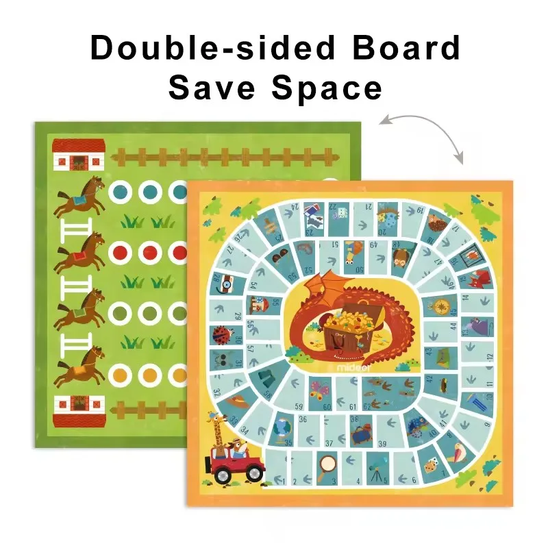Mideer 32-IN-1 Classic Board Games Multiplayer For Party Family Ludo Checkers Chess Children Educational Toys For Kids 3Y+