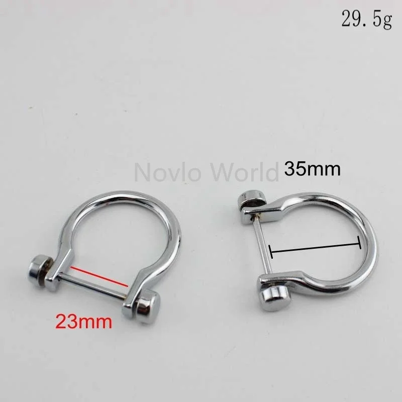 5-20-100pcs 4 colors 35*23mm metal D ring horseshoe buckle for handbag detachable screws handles