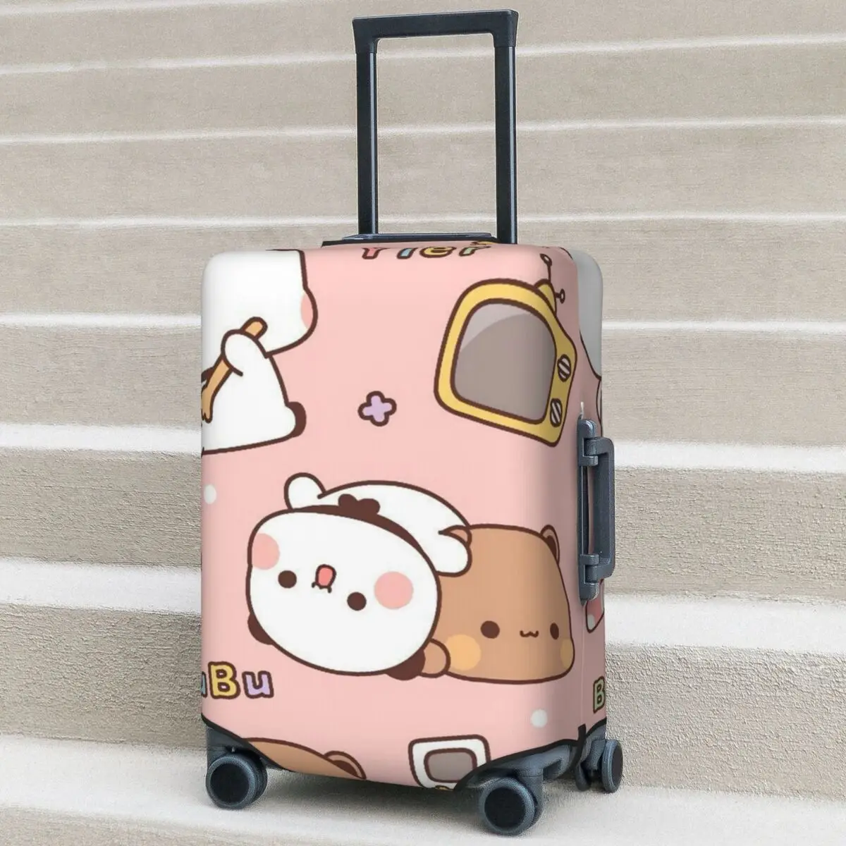 

Bubu Dudu Cute Cartoon Bear Character Suitcase Cover Kawaii Panda Business Protector Vacation Useful Luggage Case