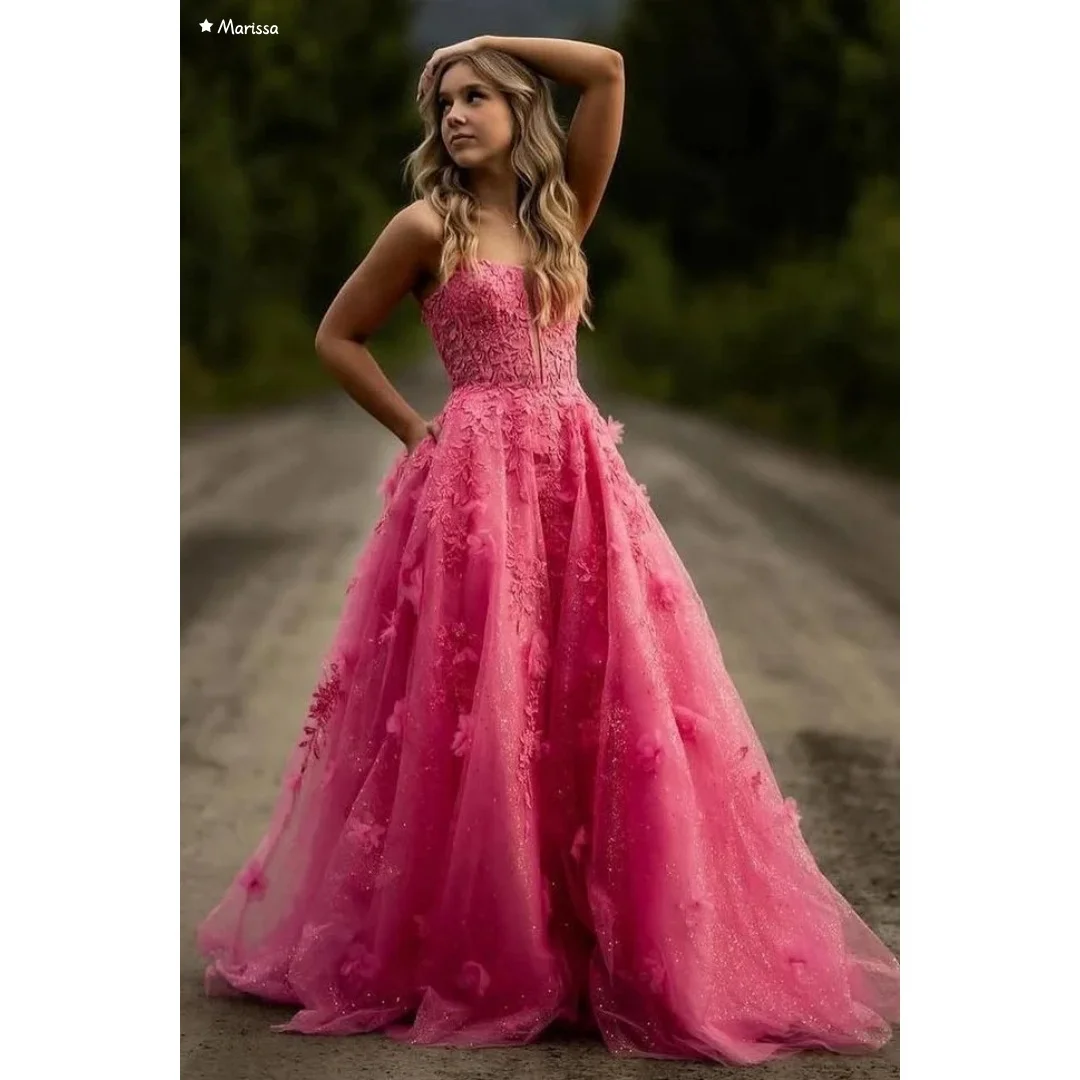 

Marissa Элегантные вечерние платья на заказ для свадьбы, женские кружевные платья для выпускного вечера, роскошное вечернее платье с открытыми плечами, женское