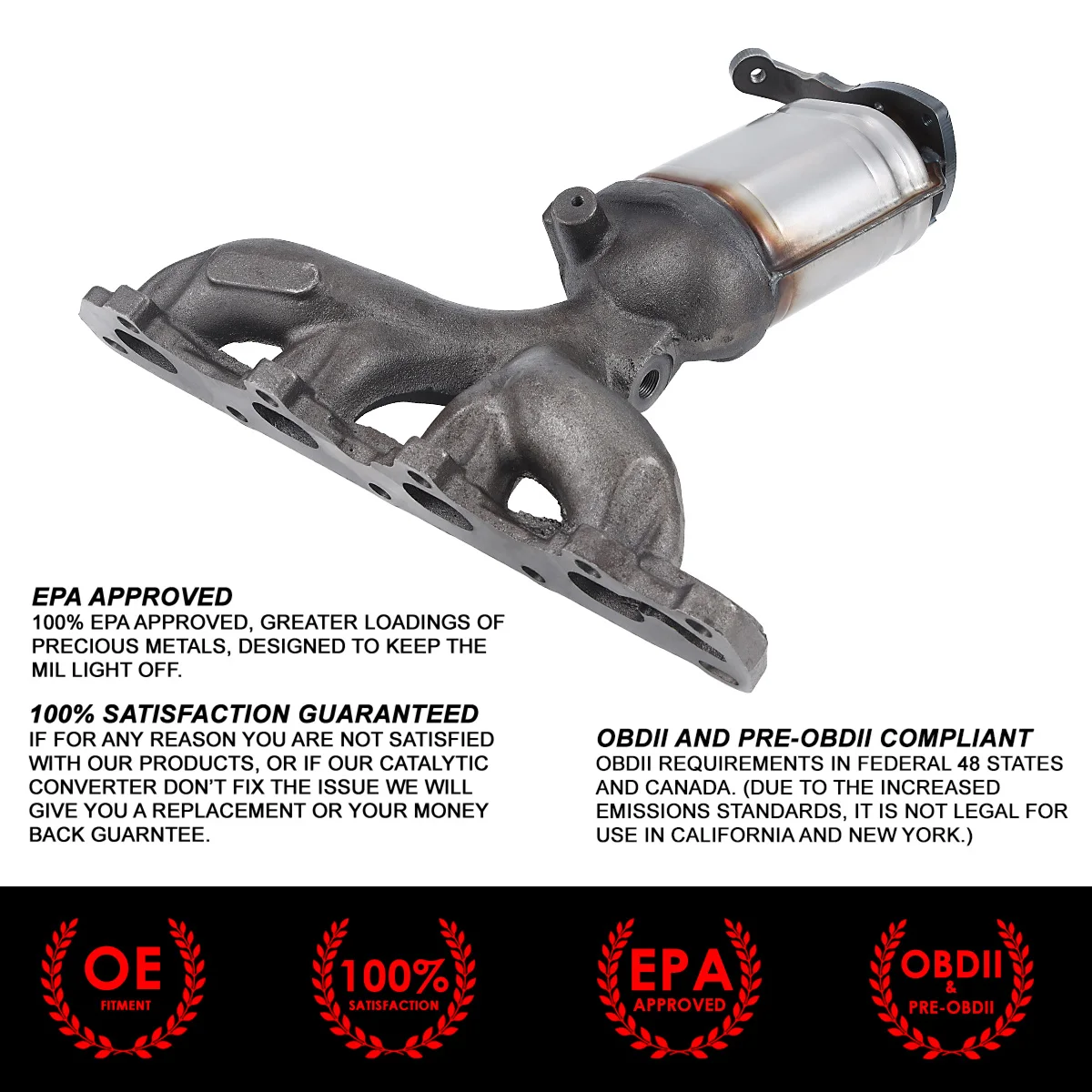 Exhaust Catalytic Converter For Chevy Malibu 2.2L 2004-2008 For Pontiac G6 2.4L 2006-2008 for Saturn Aura 2.4L 2007-2008