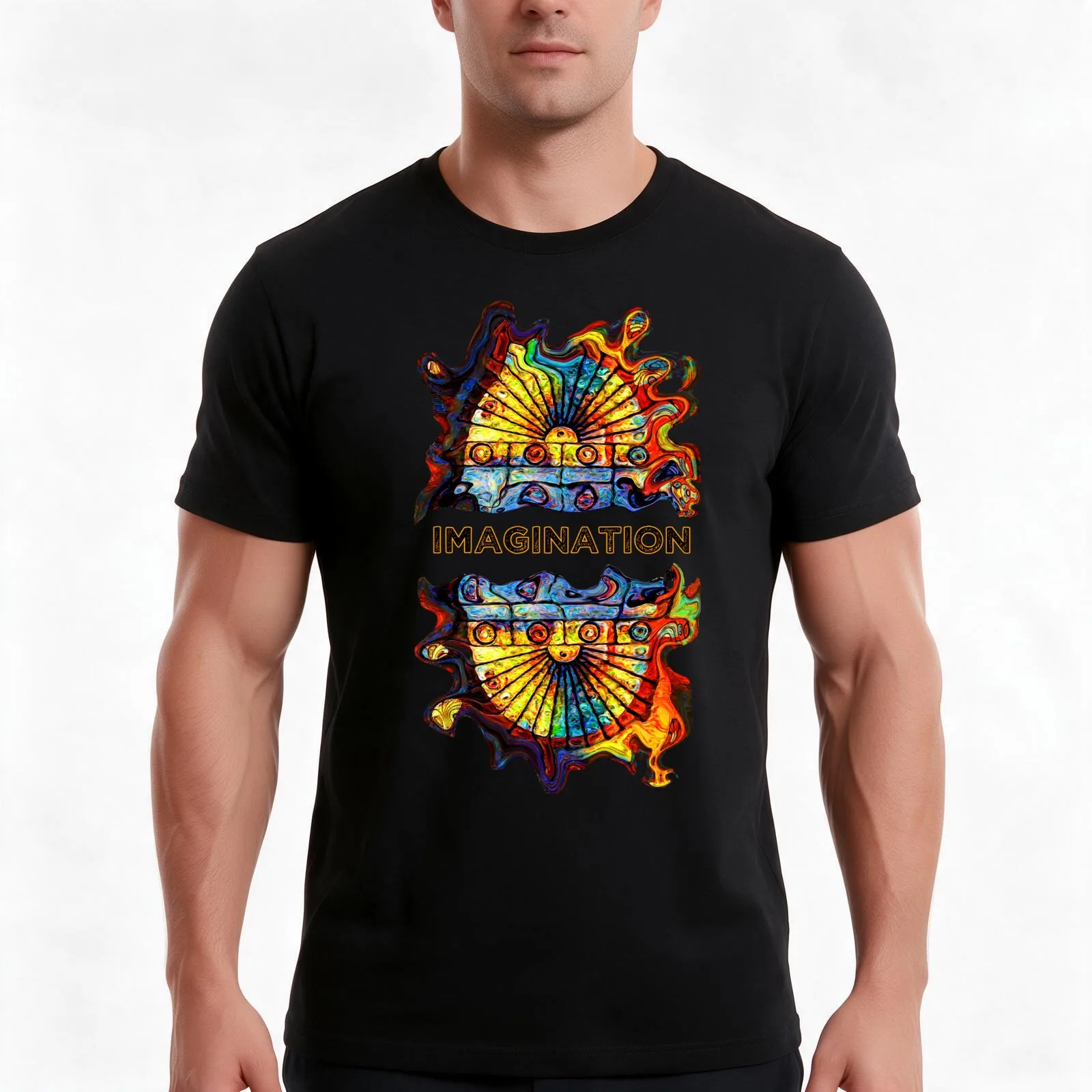 Melting arch abstract - use your imagination T-Shirt Summer Casual Cotton Tee Oversized Streetwear Tops Vintage Graphic Print