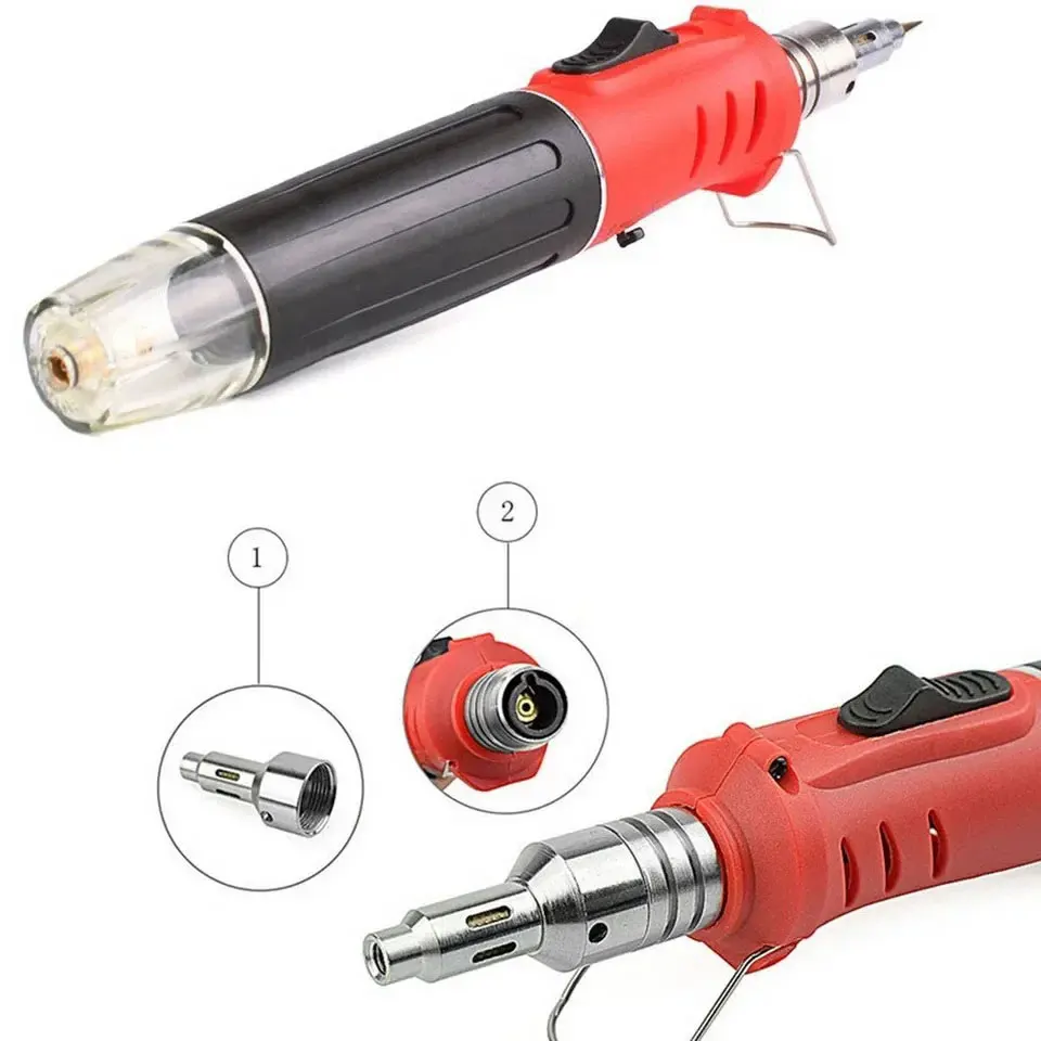 Soldering Iron Multifunctional 10 in 1 Soldering Iron Set Butane Gas Soldering Iron Set 26Ml Welding Torch Kit Tool