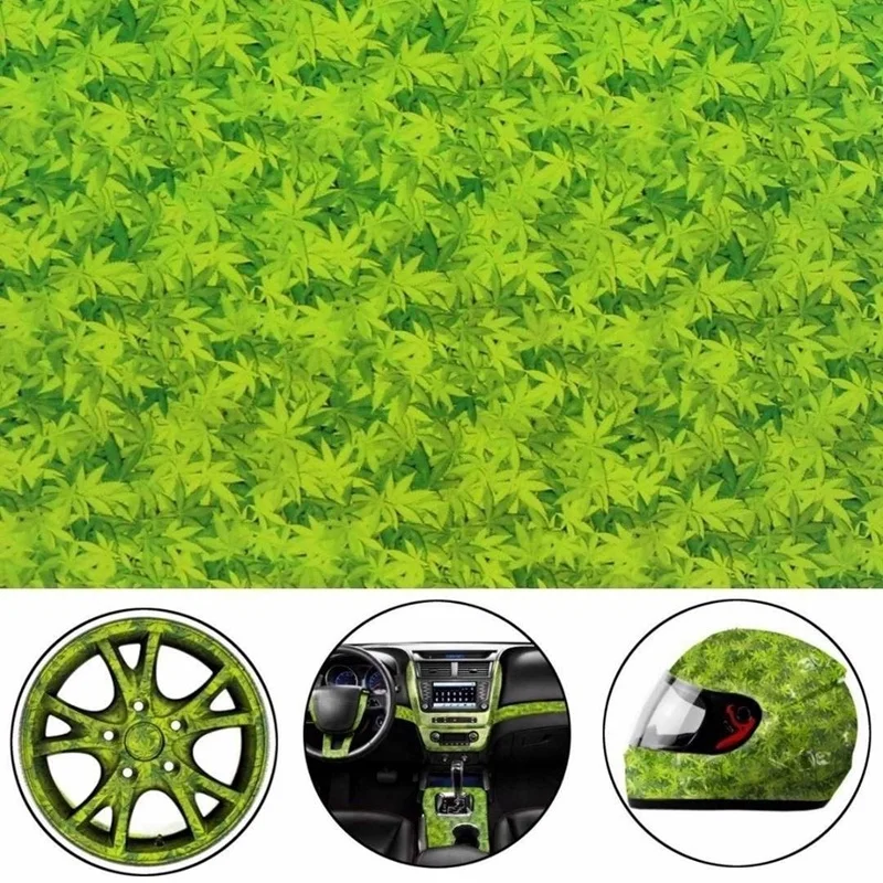 Green Leaves Hydrographic Film Water Transfer Printing Film Hydro Dip Film 50Cmx200cm