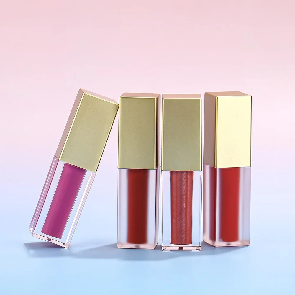 Private Label Customized Lip Gloss P31 Tube Pigment Selective Matte Glossy Waterproof Custom Logo Makeup Wholesale Cruelty Free