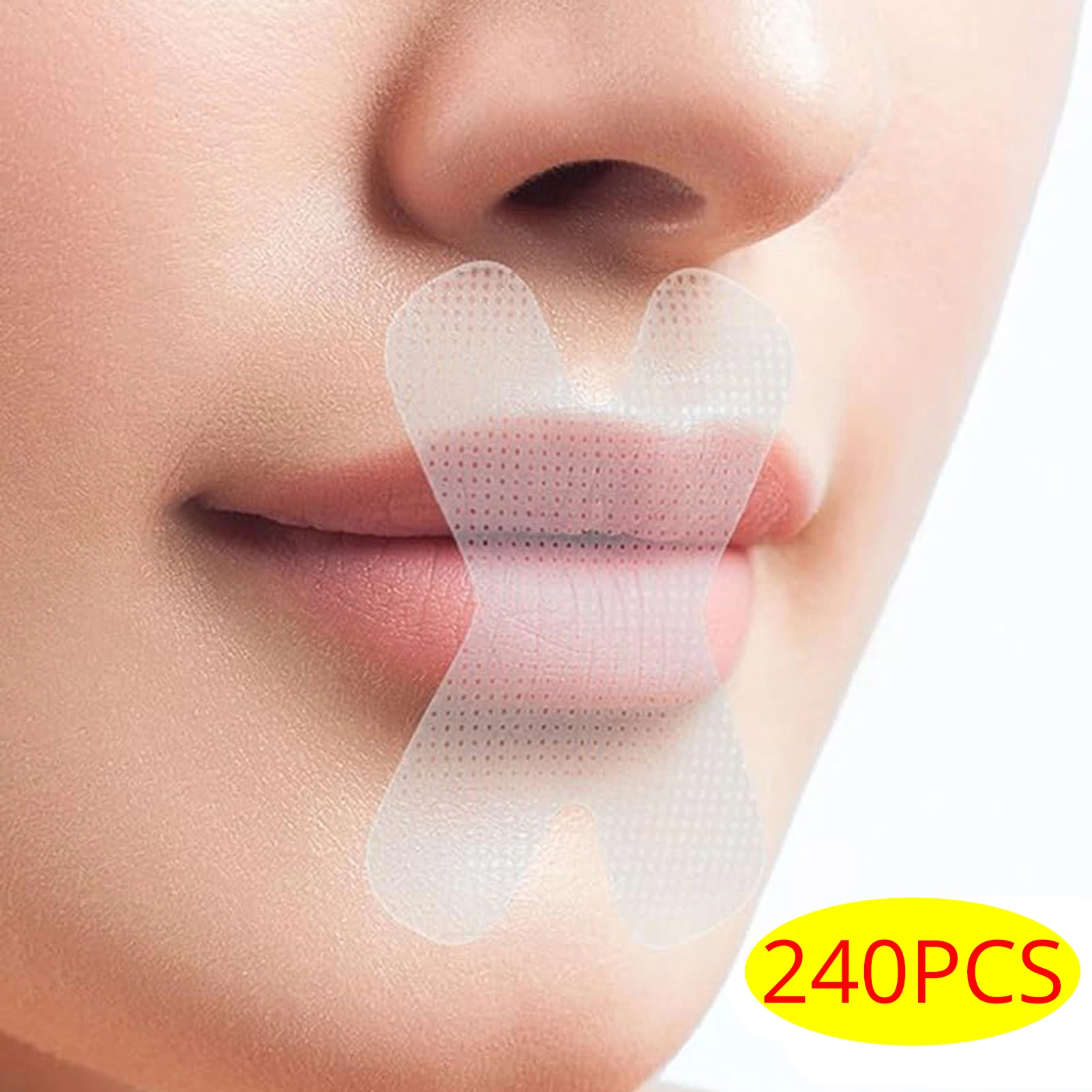 240PCS Anti Snoring Mouth Tape Good Sleeping Breath Nasal Strips Sticker snore Stop Transparent Nose Patch Mouth Guard Device