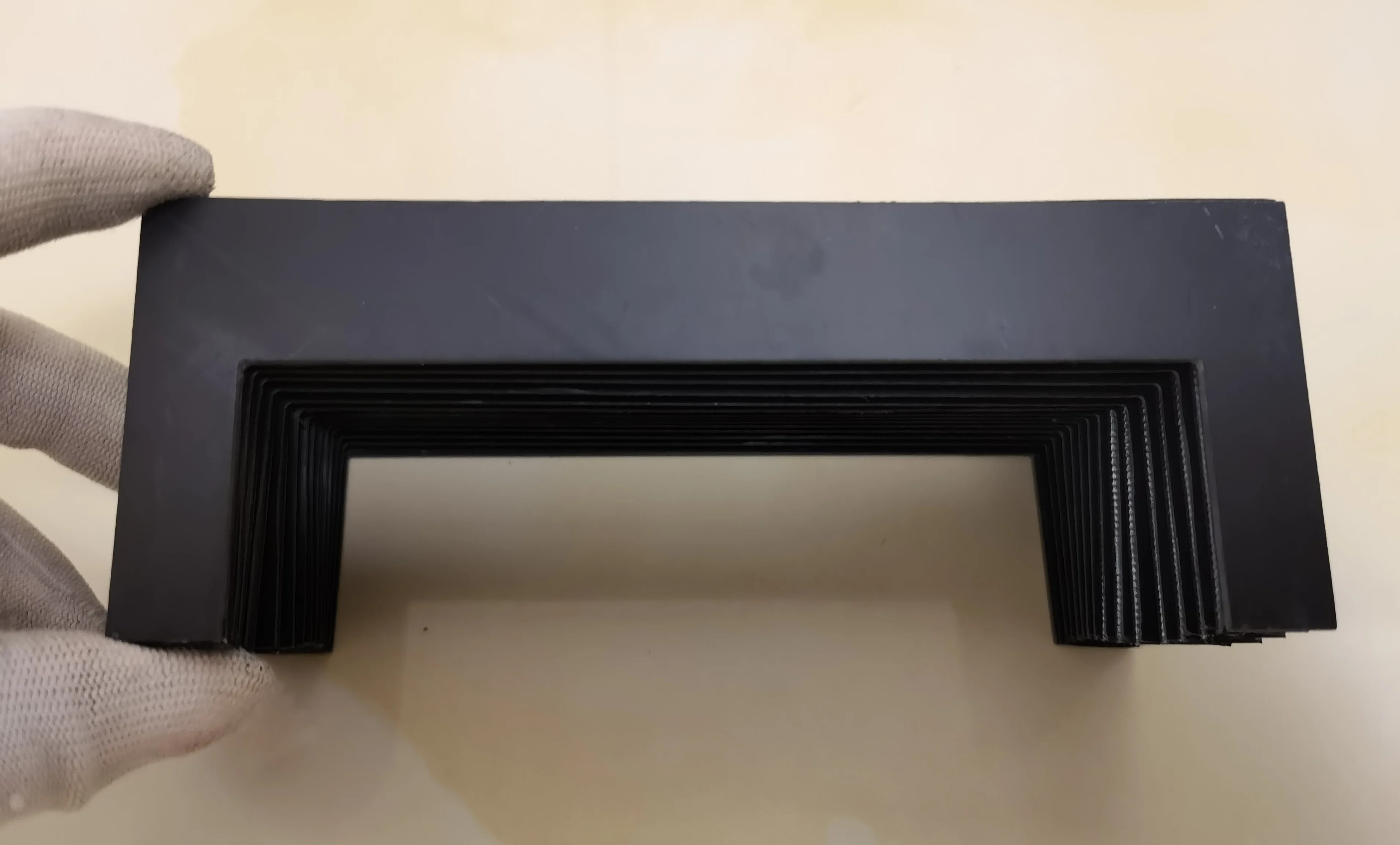 BFS2 Accordion rail way cover for CNC, inner: 140mm x 40mm, outer: 170mm x 65mm,Lmax 300mm, Qty: 2 pcs