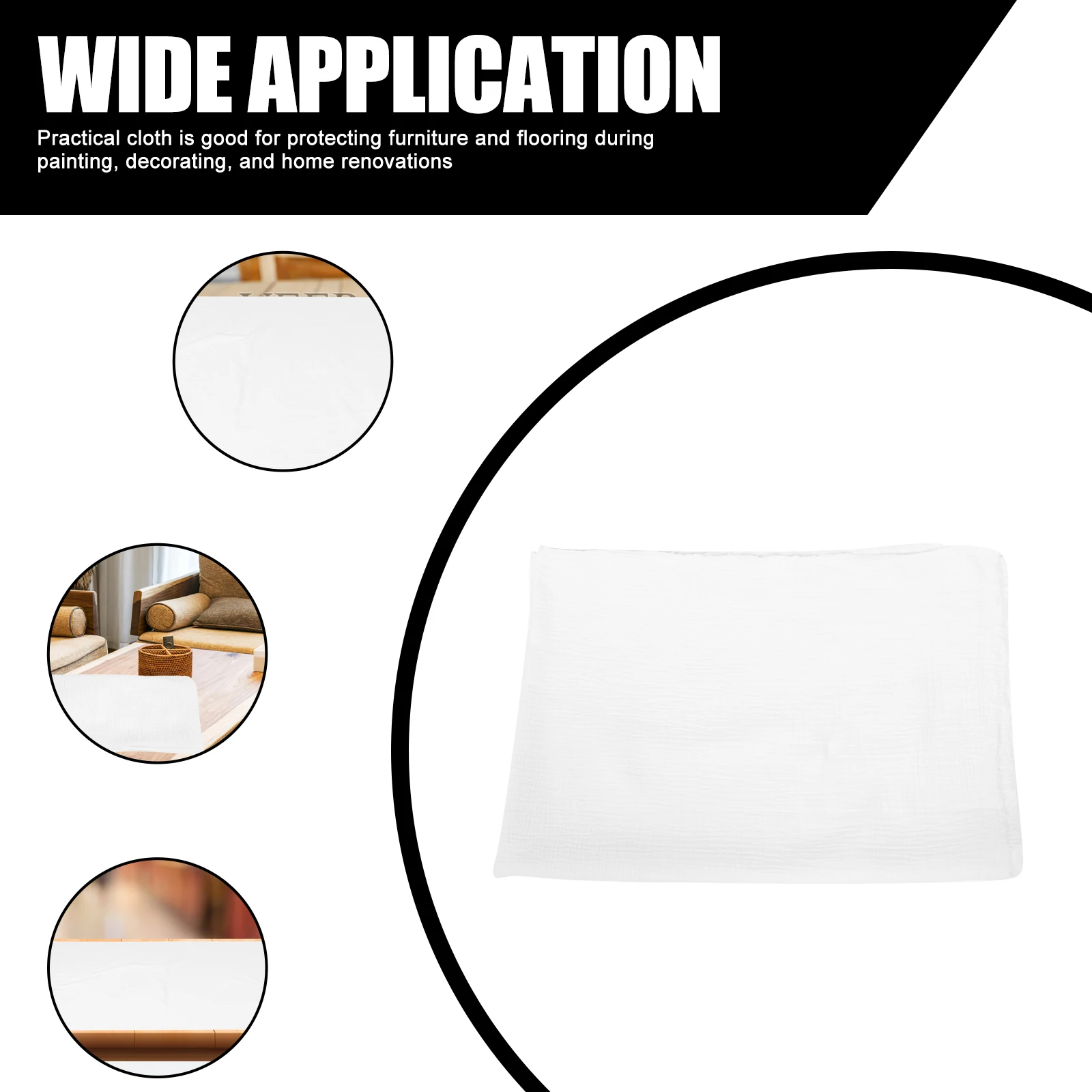 

Double Layer Canvas Drop For Painting Furniture Protection Floor Cover Cloth Durable Cotton Cloth Home Decoration