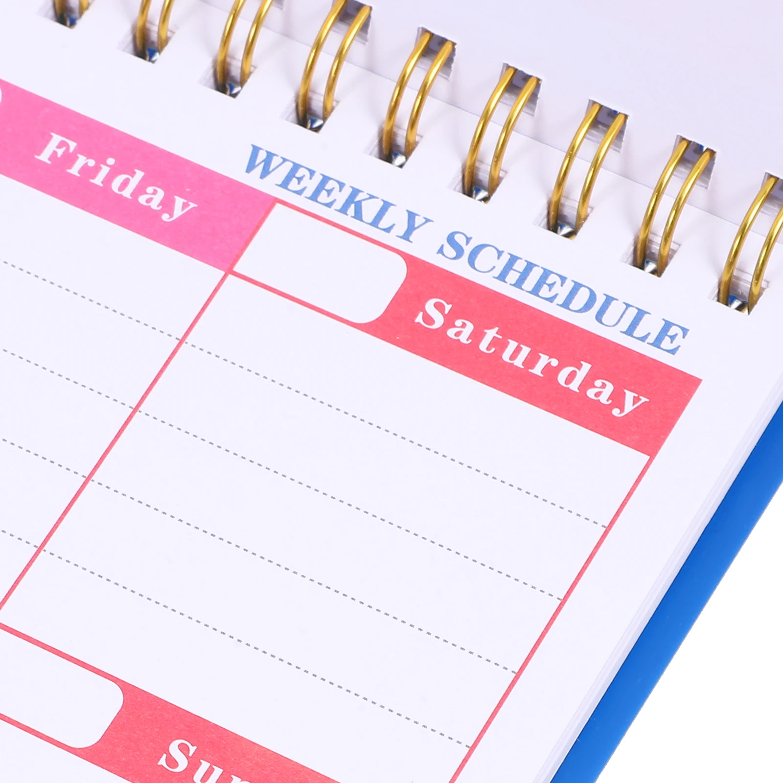 Weekly Plan Note Notepad Desktop Planner Daily Schedule Notebook Efficient Study Blank Table Horizontal Layout Time Management