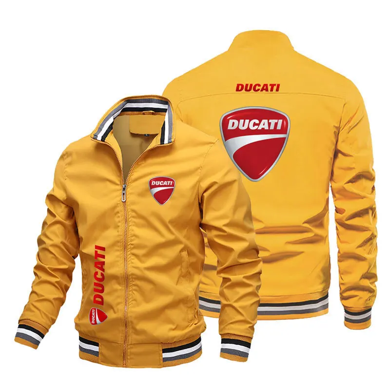 Lente zomer heren motorfiets DUCATI jas outdoor casual mode jas rits sport zonnebrandcrème heren fietskleding