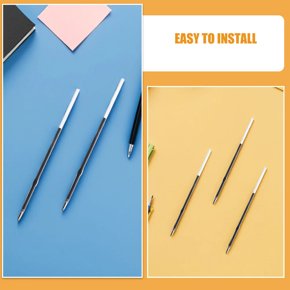 400 قطعة أسود 0.7 مللي متر عبوات أقلام حبر جاف عالية الأداء تدفق الحبر السلس استبدال الأساسية لطلاب المدارس المكتبية #4