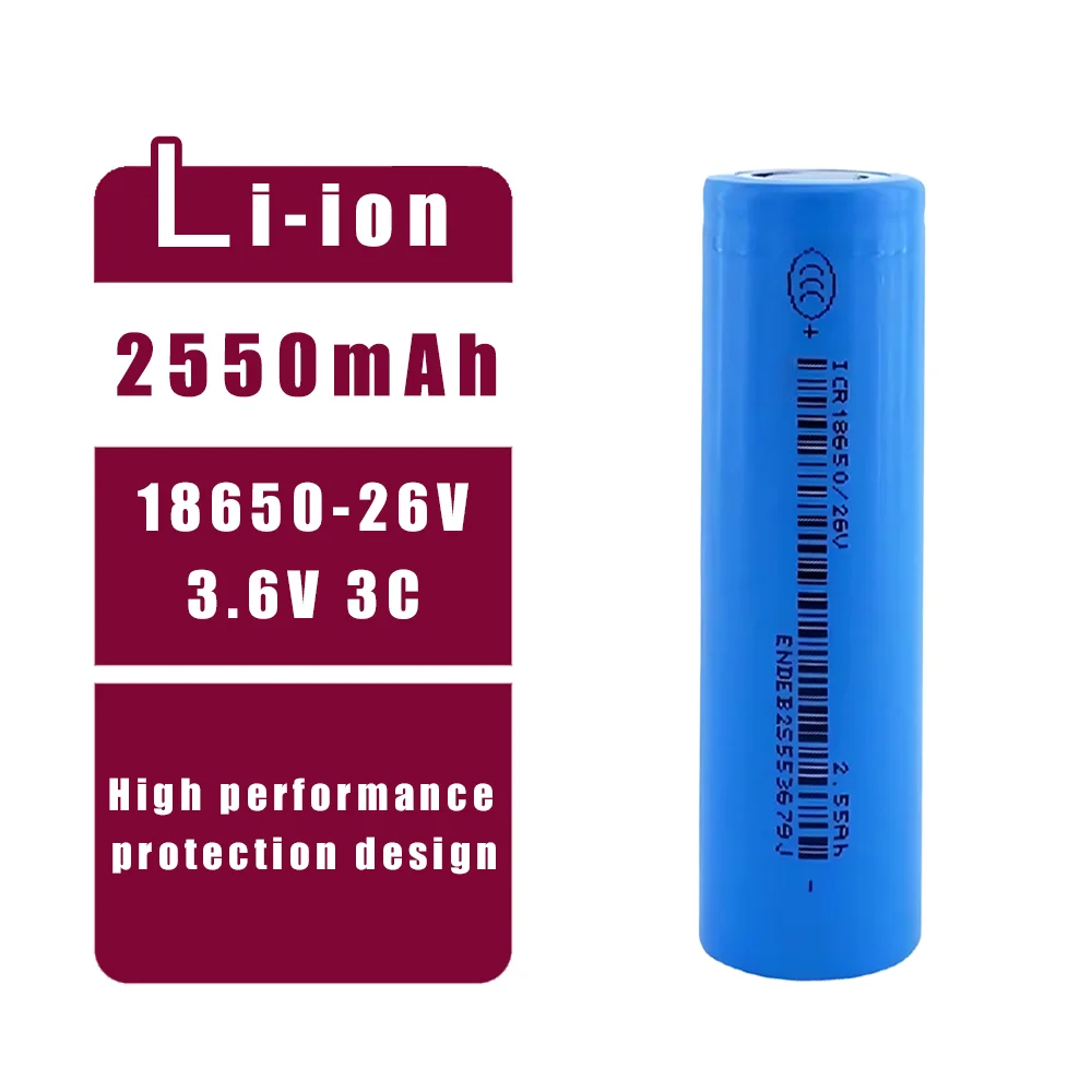 500pcs/lot Victpower 3.7V 2550mAh Rechargeable Lithium Battery Pack Cylindrical Ion Batteries for Toys,Consumer Electronics