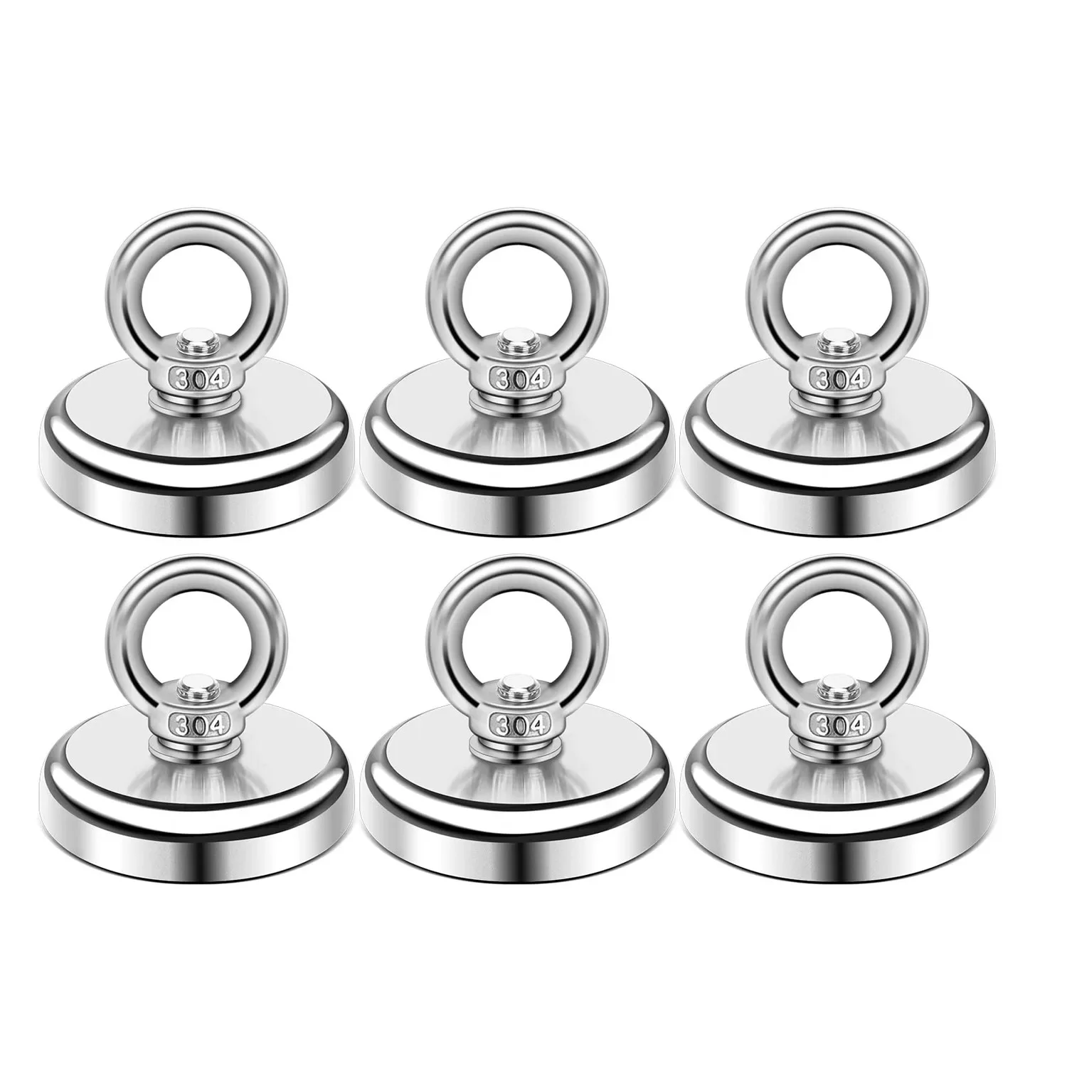 Super Strong Magnets Neodymium Magnet Hook With Countersunk Hole Eyebolt Magnetic Hooks Salvage J16-J60 Fishing Magnet Searcher