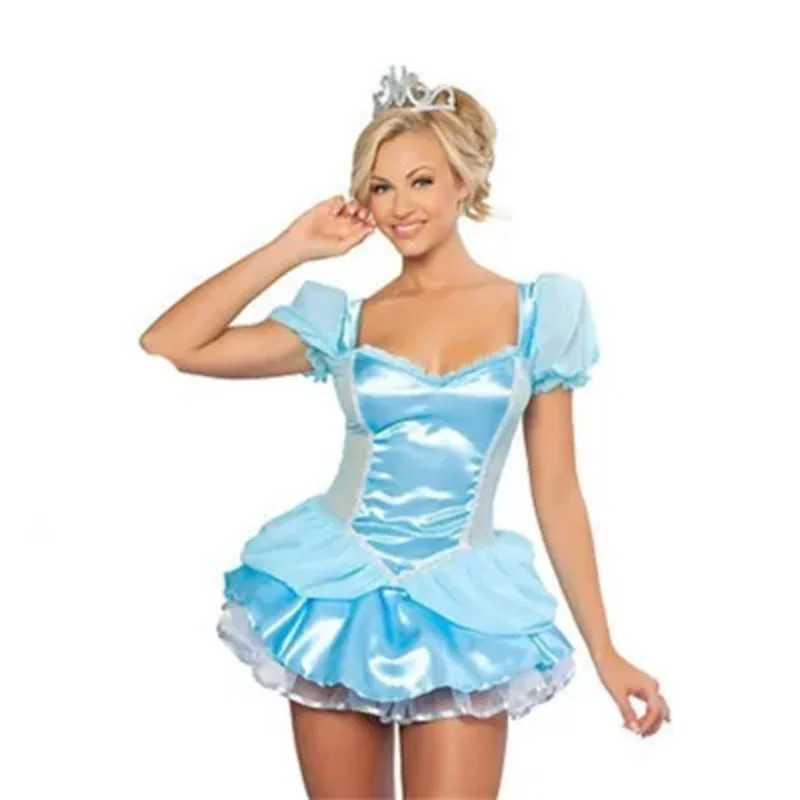 European Court Princess Dress Snow White Long Wedding Evening Gown Dresses Cinderella Fancy Ball Halloween Party Cosplay Costume