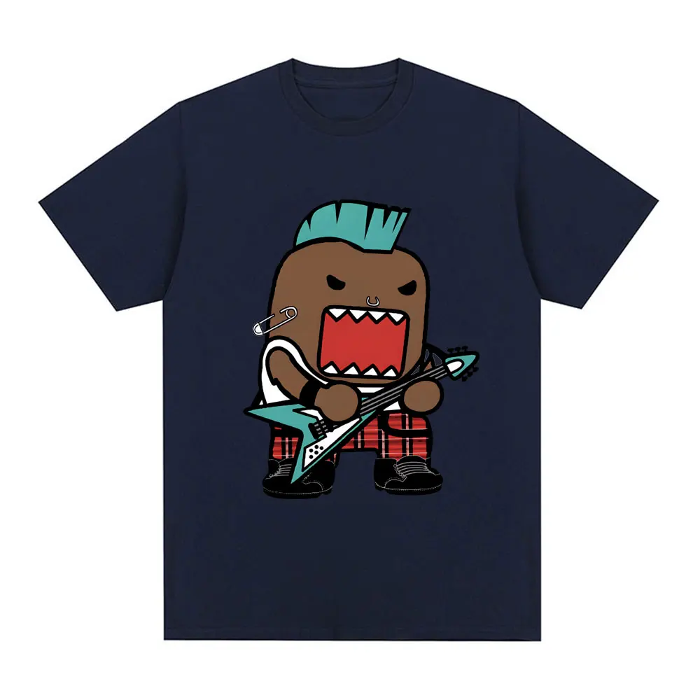 Domo Kun Funny Punk Rock T Shirts Men's Women Clothing Cotton Casual T-Shirts Harajuku Short Sleeve Oversized T-shirt Streetwear