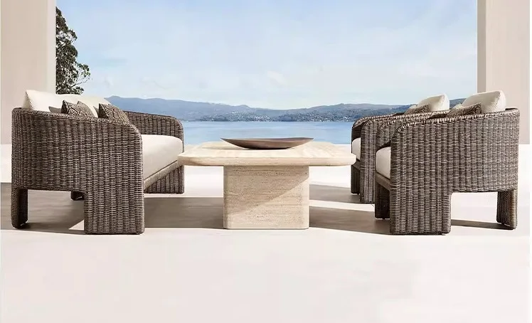 & Casual Outdoor Sofa Hotel Terrace Aluminum Alloy Wicker Garden Chair Booth Office Villa Balcony