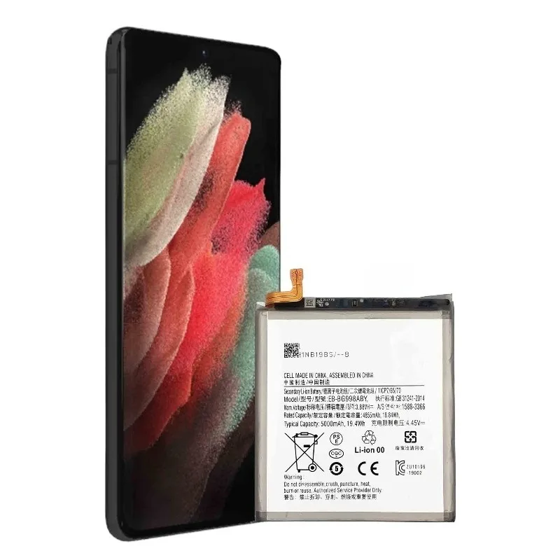 Upgraded 5000mAh Mobile Phone Battery EB-BG998ABY for Samsung Galaxy S21 Ultra 5G Mobile Phone Batterie with Tools