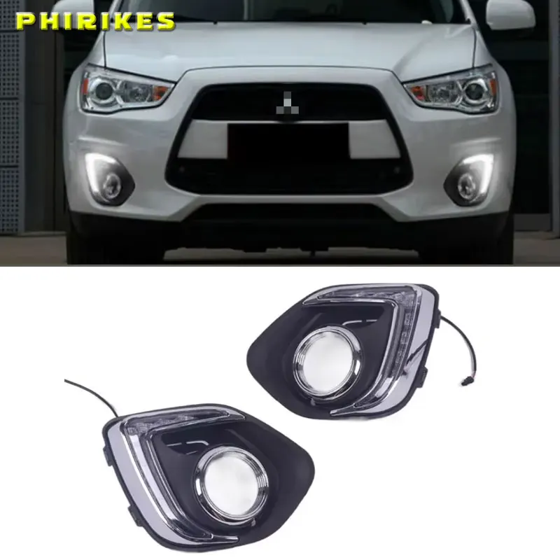 

1 Set For Mitsubishi ASX 2013 2014 2015 LED DRL Daytime Running Lights Daylight Waterproof Fog Head Lamp