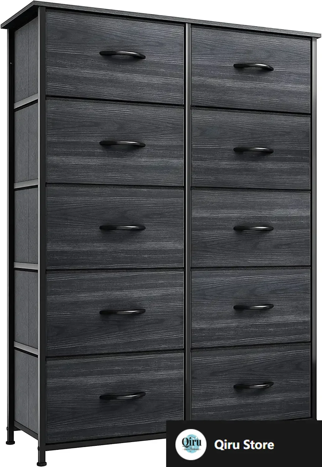 

10 Drawer Dresser - Fabric Storage Tower, Organizer Unit for Living Room, Hallway, Closets & Nursery - Sturdy Steel Frame